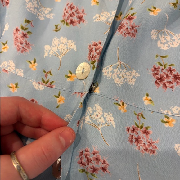 Vintage Robbie Bee Baby Blue Floral Retro Grandma Button-front Maxi Dress 8 - Picture 13 of 16